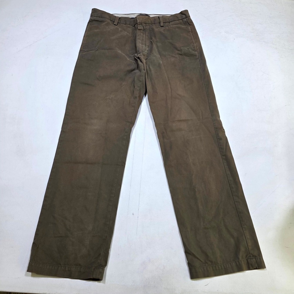 Banana Republic Gavin Chino Pants Mens 33/32 Brown Straight Leg Twill Trousers